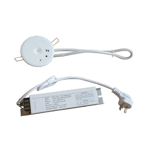 چراغ اضطراری سقف تجاری قابل شارژ مجدد با باتری پشتیبان 1W SMD LED سفید EL1-1AN