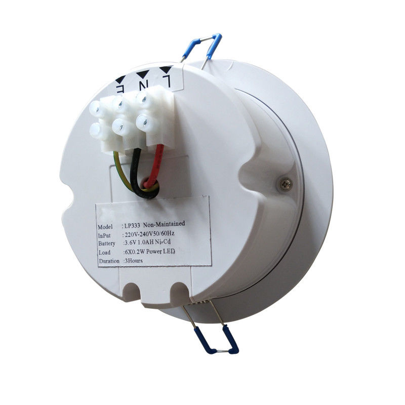 6pcs 5730 LED تجاری 3W چراغ اضطراری سقف با باتری IP20 استیل L117N