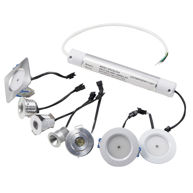 پوشش آلومینیومی 3W چراغ اضطراری شارژ پذیر LED با باتری IP20 روشنایی بالا L124N