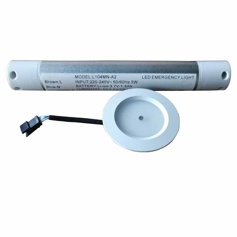 پوشش آلومینیومی 3W چراغ اضطراری شارژ پذیر LED با باتری IP20 روشنایی بالا L124N
