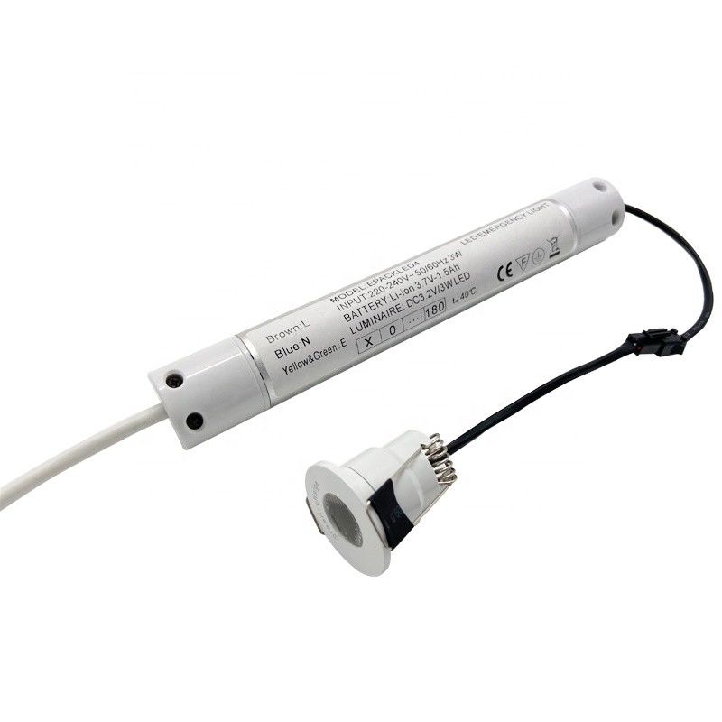 خود آزمایشی چراغ چراغ اضطراری LED با باتری پشتیبان مقاوم در برابر آتش IP20 شارژ مجدد L124N