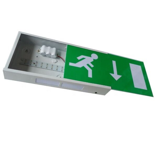 علامت خروج اضطراری LED 3W با 3 سال گارانتی و 180 دقیقه زمان اضطراری چراغ اضطراری LED قابل شارژ