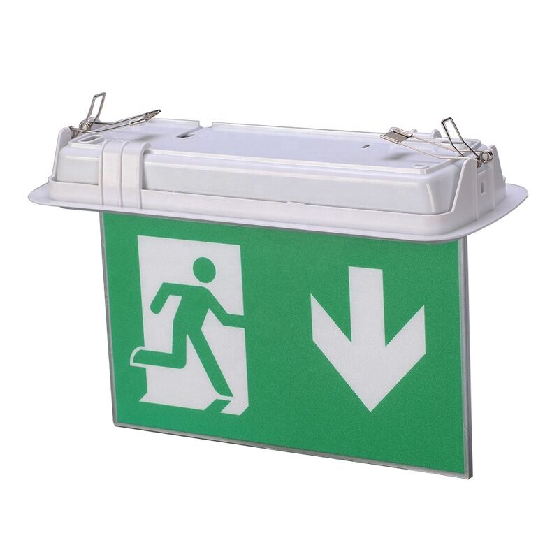 ضد آتش ABS Casing LED دو طرفه علامت خروج اضطراری 3 ساعت کار با باتری Ni-Cd