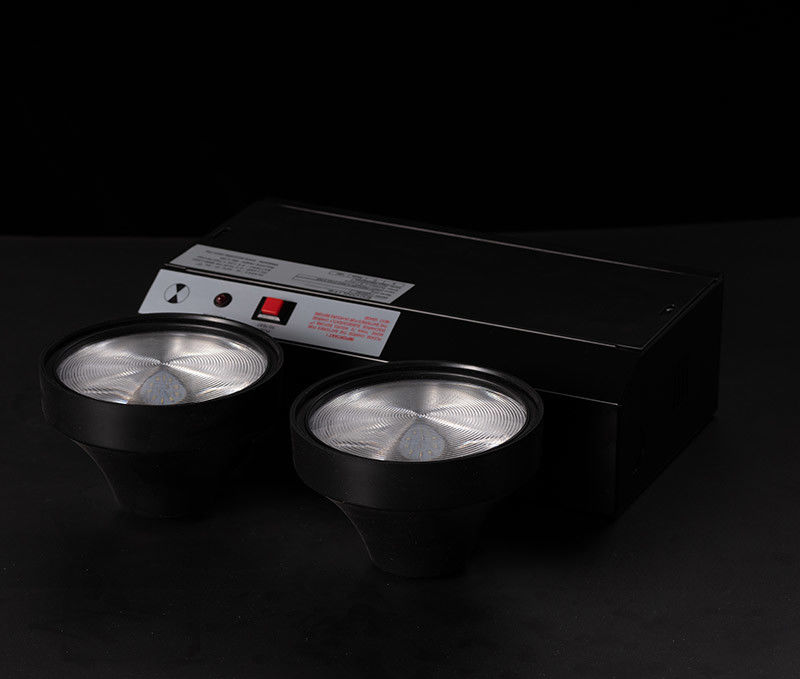 چراغ اضطراری دو نقطه ای LED با پوشش مشکی CE با 3 سال گارانتی، باتری 3.6V/1.6Ah و مدت زمان 3 ساعت