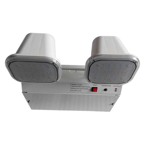 ۳ سال گارانتی ۲۲۰ و ۲۴۰ ولت چراغ اضطراری دو نقطه با ۳ ساعت دوام و پوشش فولادی